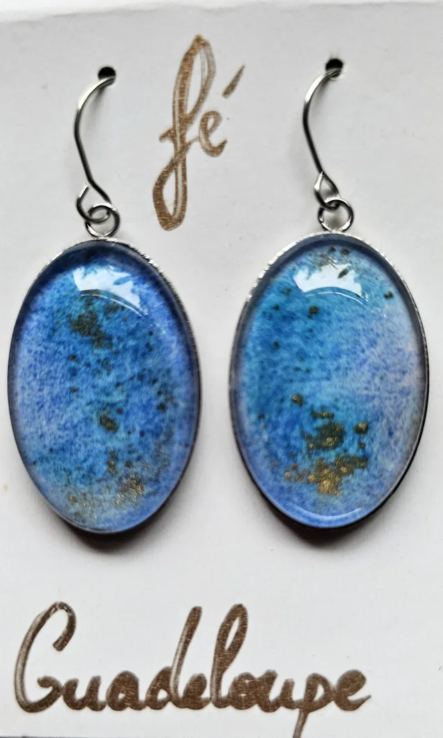 Boucles d’oreilles aux pastels