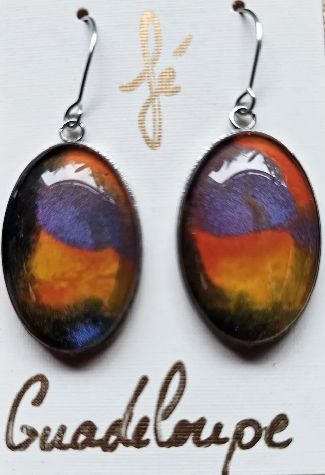 Boucles d’oreilles aux pastels