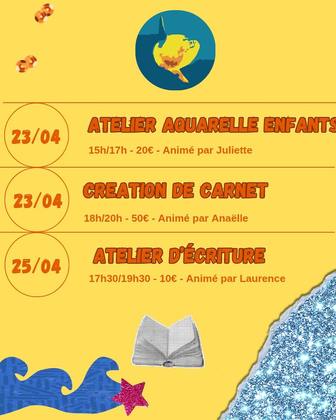 Les Ateliers du Poisson Lune - Avril