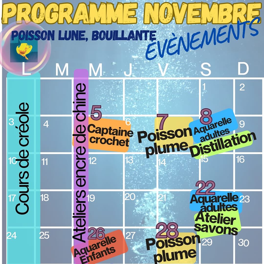 Programme novembre 2025 - Le Poisson Lune