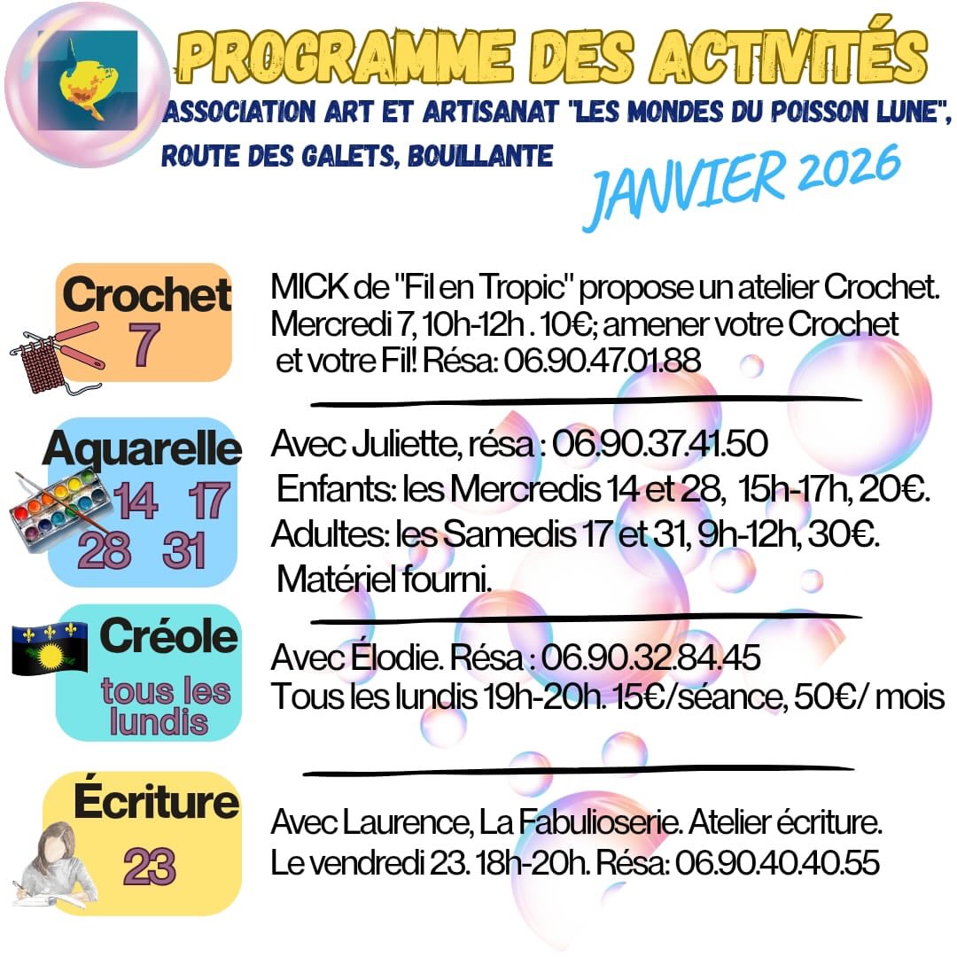 Programme janvier 2026 Poisson Lune