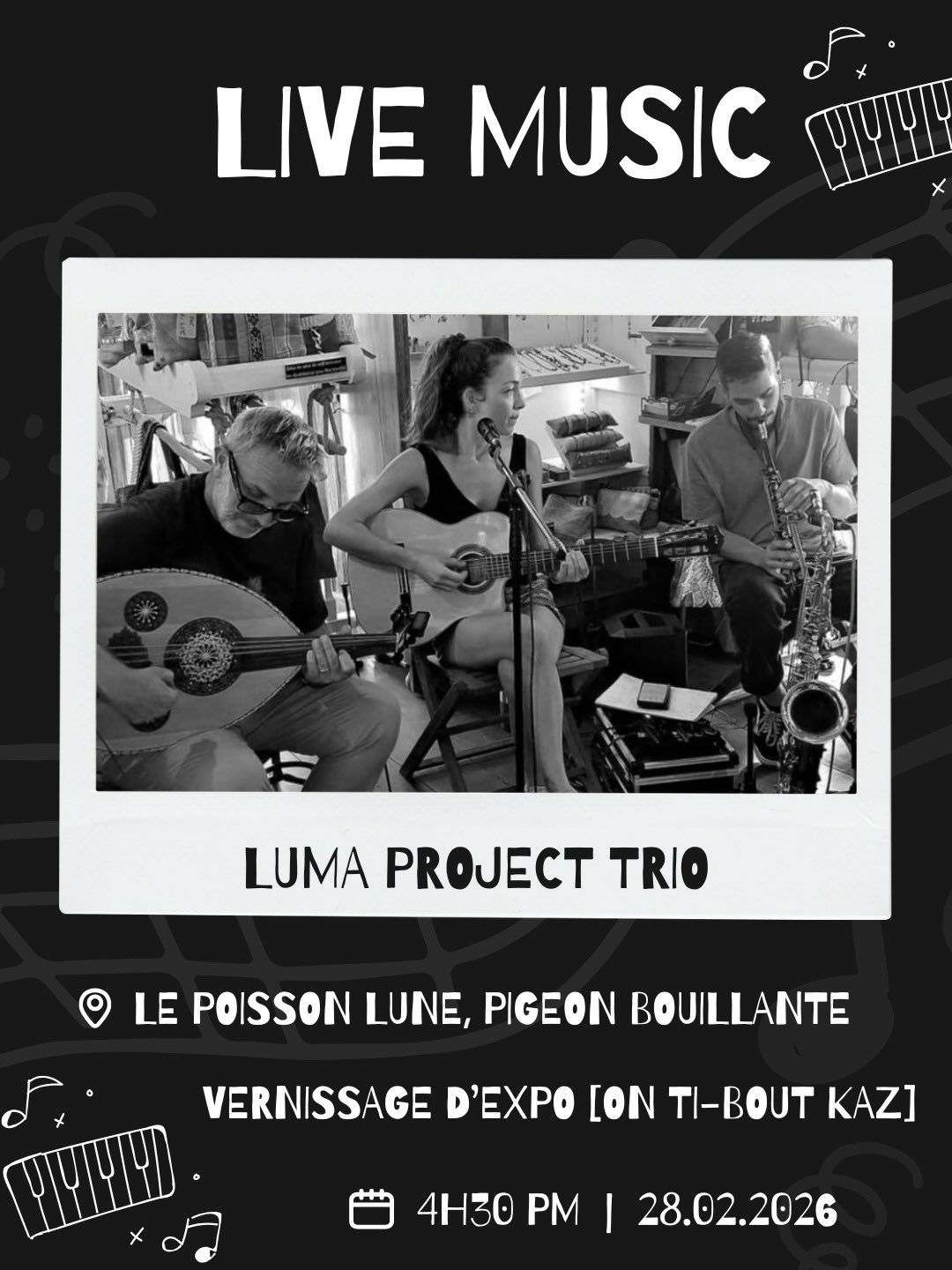 Live Music Luma Project Trio - Le Poisson Lune