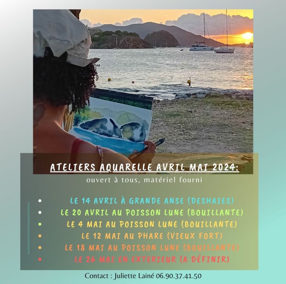 Atelier aquarelle par Juliette Lainé